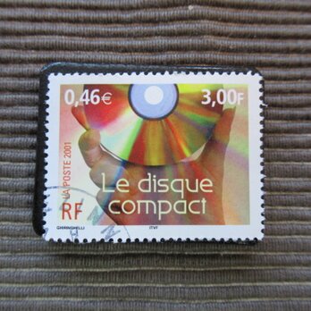 フランス　ミレニアム 切手ブローチ 7385の画像
