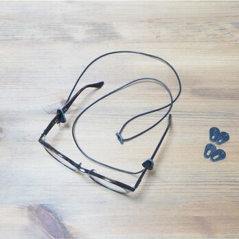 めがねストラップ S.M.Lのアジャスター付き ブラック