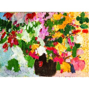 原画「花瓶の花」F4・油彩画の画像