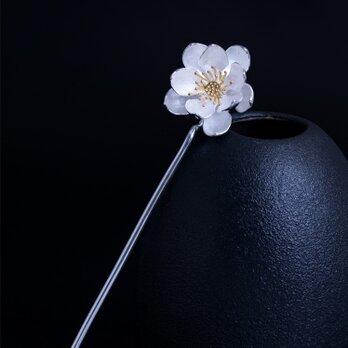 ＜受注制作＞蓮の花のかんざし　ハス　はす　シルバー　K017の画像
