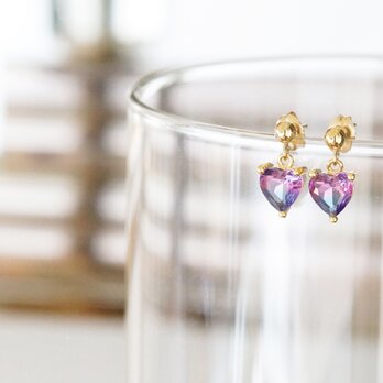 【14KGF】 Aurora Heart Stud Earringsの画像