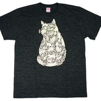 アートTシャツ―猫シルエットTシャツの画像