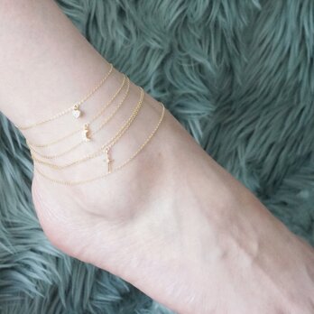 【14KGF】Double Chain Layered Dainty Anklet/Braceletの画像