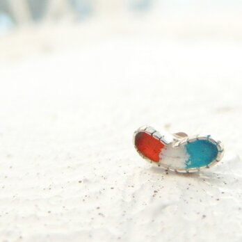 七宝　三色豆ピアス（片耳）