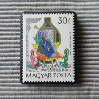 ハンガリー　童話切手ブローチ 7413の画像