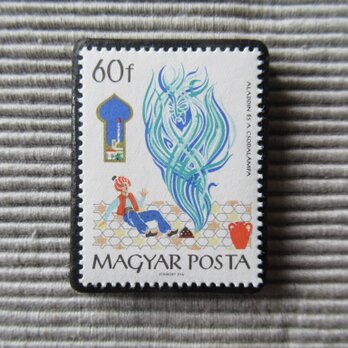 ハンガリー　童話切手ブローチ 7415の画像