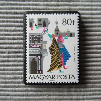 ハンガリー　童話切手ブローチ 7416の画像