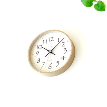 KATOMOKU plywood clock 20 ブラック km-119BK 掛け時計 木製 曲げわっぱの画像