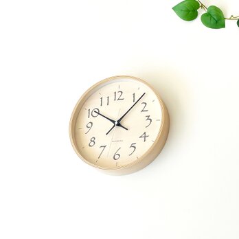 KATOMOKU plywood clock 21 ブラック km-120BK 掛け時計 木製 曲げわっぱの画像