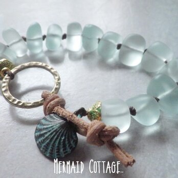 Seaglass Bracelet--vintage shellの画像