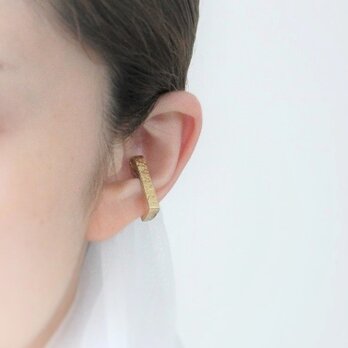 《軽量》Rectangle 真鍮イヤーカフクリップ片耳用の画像