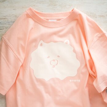 mofumofu-wanko Tシャツ（アプリコット）の画像