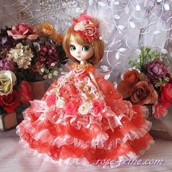 ベルサイユの薔薇 コーラルピンクの花園に舞うエアリーボリュームドレスの画像