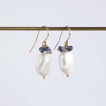 Baroque pearl earrings [OP807]の画像