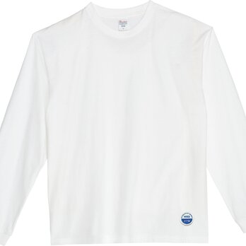 ロングスリーブTシャツ・ビッグシルエット【ホワイト】 刺繍ワッペンの画像