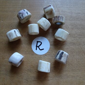 日本の鹿の角のビーズ10個セットR