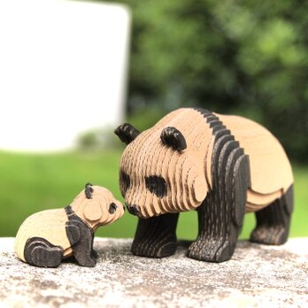 【工作キット】段々動物園-パンダの親子・歩の画像