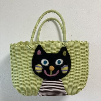 koruri × workshopcolore カゴバッグ 猫の画像