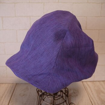 リネン生地で作ったキャスケット（ヴィオレット）