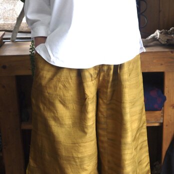 M様専用久留米絣Ｖネックブラウスと正絹のパンツの画像