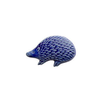 陶器ブローチ ハリネズミ(凸) コバルトの画像