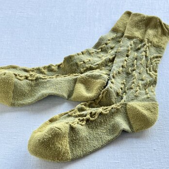 forest silk socks no.3 new greenの画像