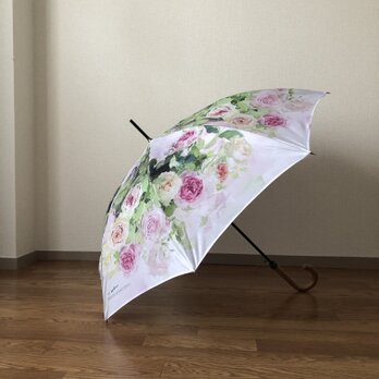 シャビーシックピンクの雨傘の画像