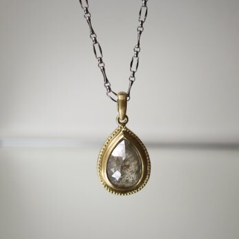 Ｋ18 ＷＧ・YG　Natural　Diamond Necklaceの画像