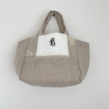 linen tote bag - embroideryの画像