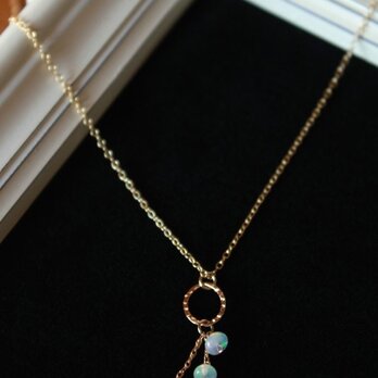 エチオピアオパールのオーロラネックレス(14kgf)