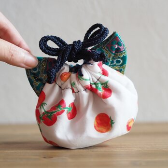 イノウエエリコxGood Taiwanコラボ猫型mini巾着ポーチ(一点作品)