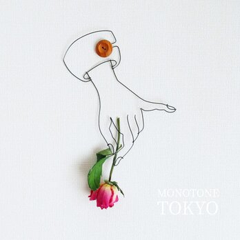 Wire Wall Art Flower (ローズ)の画像