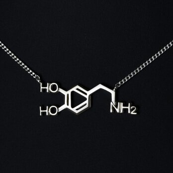 ドーパミン　ネックレス　化学式アクセサリー®の画像