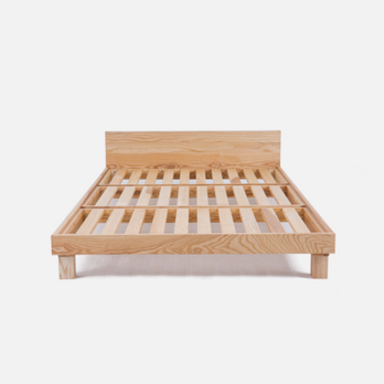 オーダーメイド 職人手作り ベッドフレーム ベット 天然木 家具 寝具 木目 無垢材 おうち時間 木工 エコ LR2018の画像