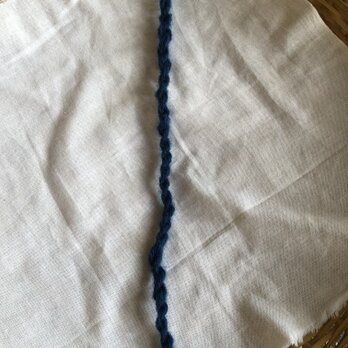 手紡ぎ糸 藍染ダニーデン羊(濃色)Eの画像