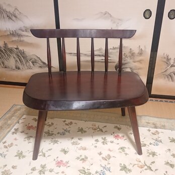 【送料無料】ケヤキ一枚板ダイニングチェア 漆塗り【一点物】