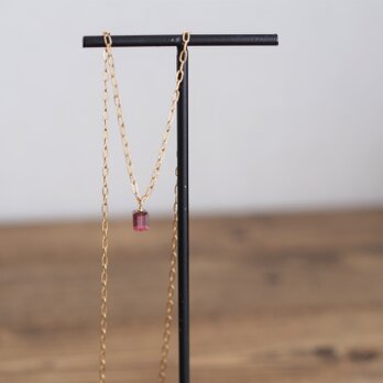 トルマリンのネックレス (ピンクパープル) 14kgfの画像