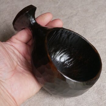 マグカップ（ククサ）黒拭き漆 #0339の画像
