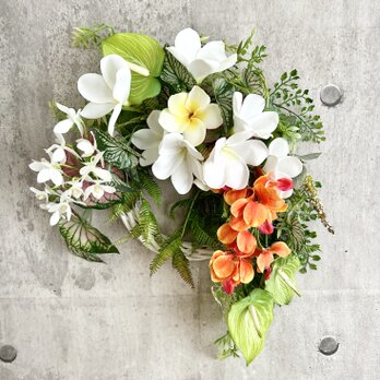 Plumeria Green wreathの画像