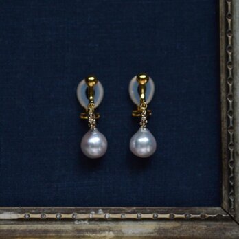 あこや真珠のイヤリング・K10の画像