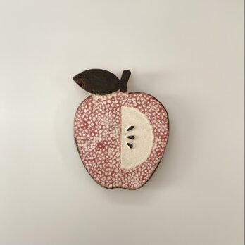 赤いりんごの陶板