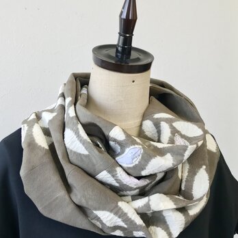 ＊アンティーク着物＊葉模様絞り模様着物のパッチスヌード