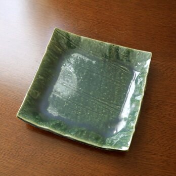 [SALE]織部釉の四角平皿の画像