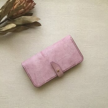 イタリアンレザーiPhoneケース　flap belt / grape 〖受注制作〗