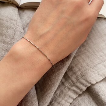 17ｃｍ　Silver925 Simple bracelet　シルバージュエリーブレスレットの画像