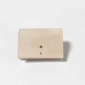 牛革の小さなお財布（ナチュラル×ブラック）の画像