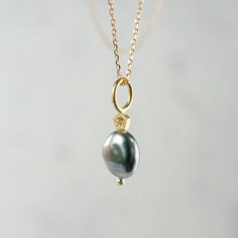 Tahitian pearl necklace/polygon/dia/smallの画像