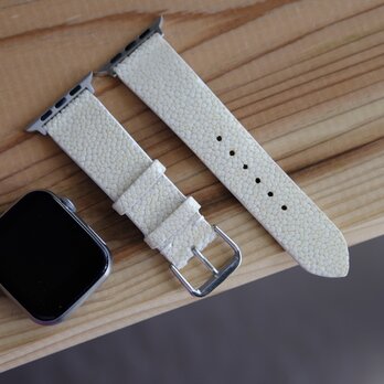 高級革使用 スティングレイ　エイ革　Applewatchベルト　腕時計 バンド　本革の画像