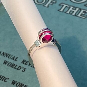 8mm Synthetic Ruby Sphere Ringの画像
