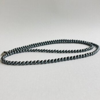 貝パール2Wayオペラネックレス/5mm約90cm/ブラックパール/R/made in japanの画像